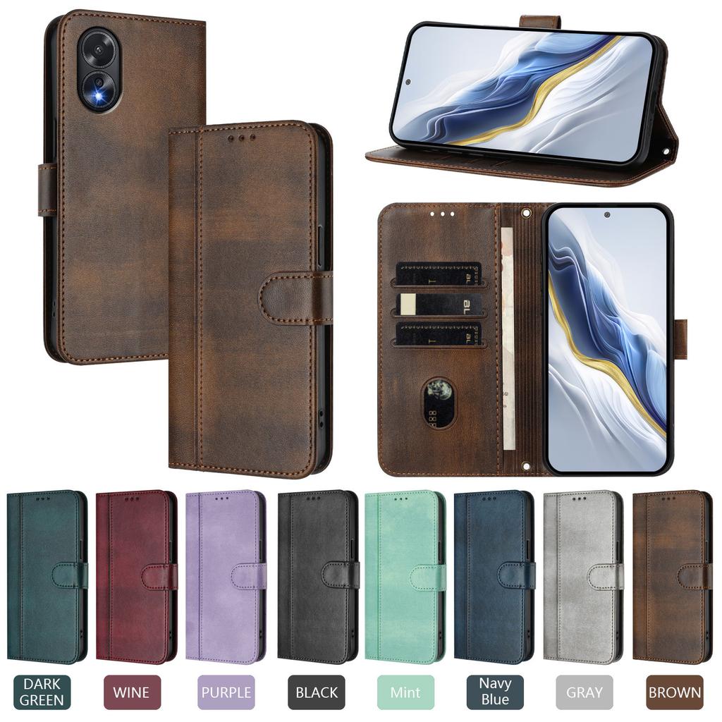 Magnetic Leather Wallet Flip Cover For OPPO A50 A40M A38 A36 A33 2020 A32 A18 A17K A17 A16K A16e A16s A16 A15s A15 A11s A11