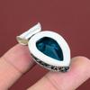 Faceted Indicolite Pendant 925 Sterling Silver Pendant Wonderful Vintage Pendant Original Gemstone Jewelry Gifts For Women Handmade Pendant