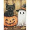 Diamond Painting DIY Black Cat Pumpkin Phantom Autumn Theme Kit for Home Room Decoration