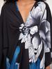 EDOLYNSA Versatile Blue Women's Kaftan Robe Light jacket Caftan Bathrobe Vacation Long Dress Hot Selling Lounge around Outfit Q1289