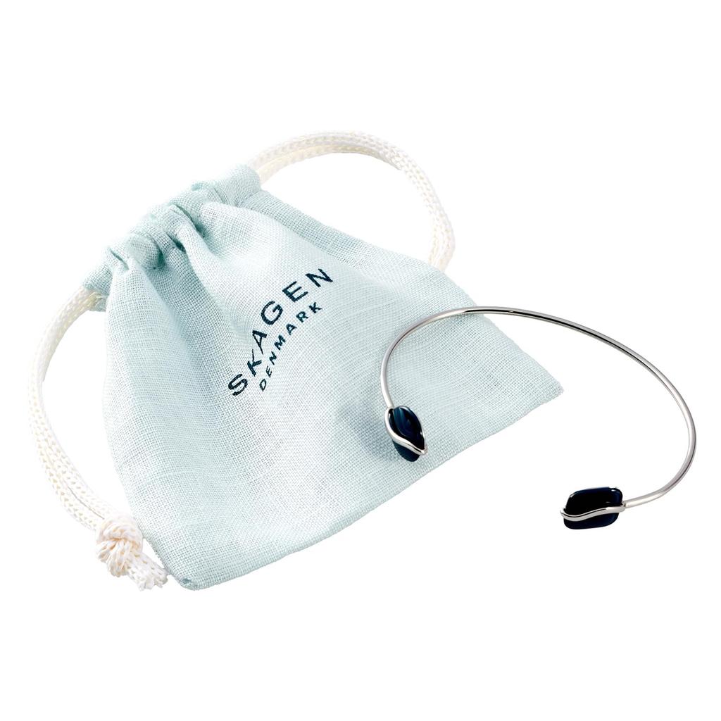 Skagen Women's SOFIE SEA GLASS Blue Organic Shape Cuff Bracelet, SKJ1811040