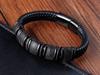 Male Bracelet Stainless Steel Charm Magnetic Clasp Multi-layer Leather Bracelets for Men Punk Jewelry pulsera hombre