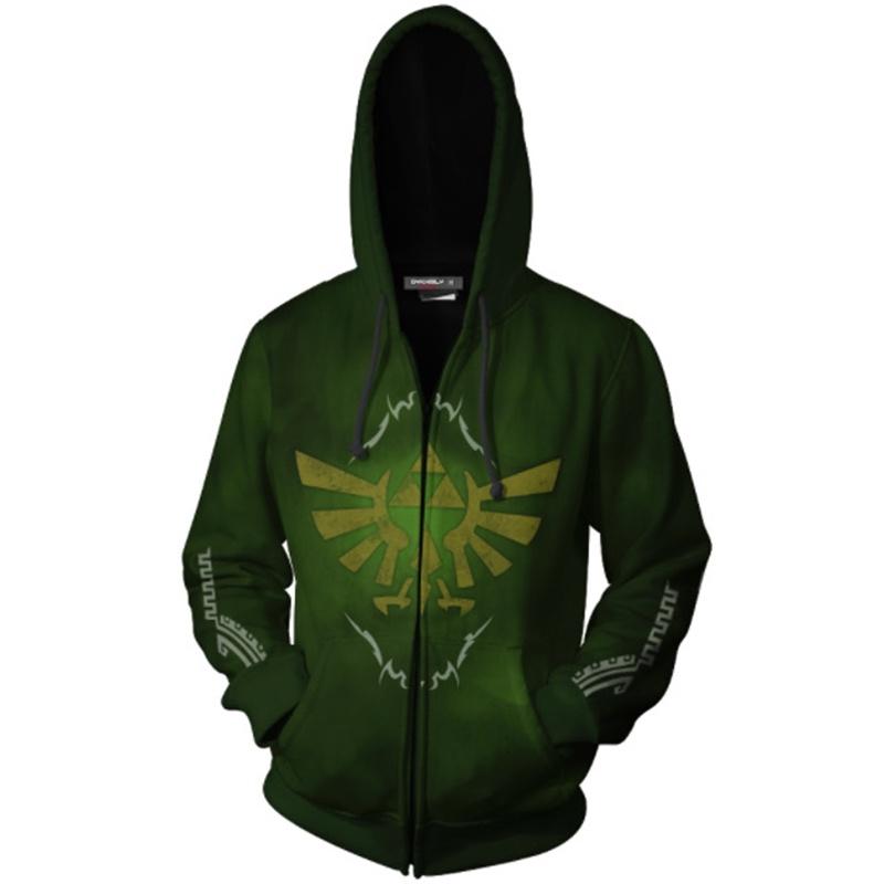 The Game Legend Of Zelda Cosplay Hoodies 3d Zip Sweatshirt Jacket Coat Pullover