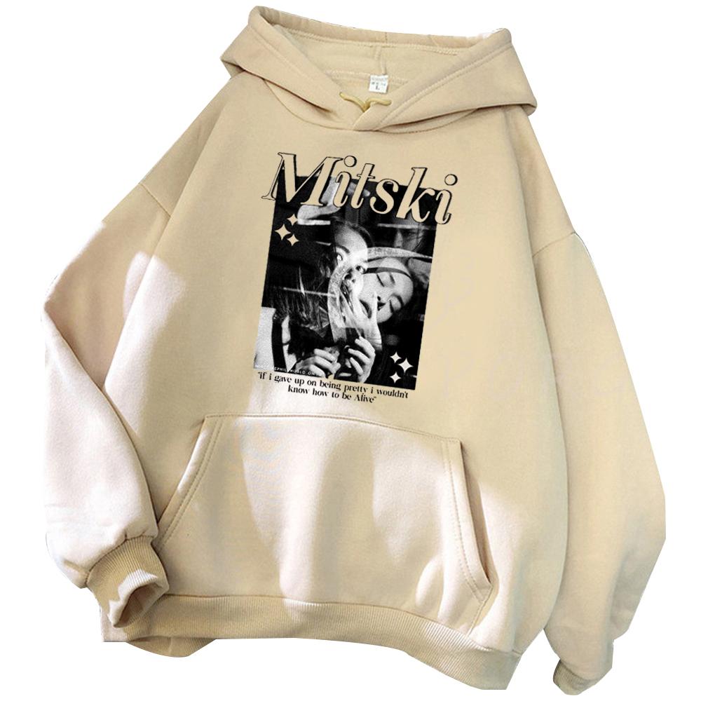Mitski Hoodie Brand New City Music Hoodie Merch Mitski Fan Gift Unisex Pullover Tops Loose Classic Simple Long Sleeve Streetwear