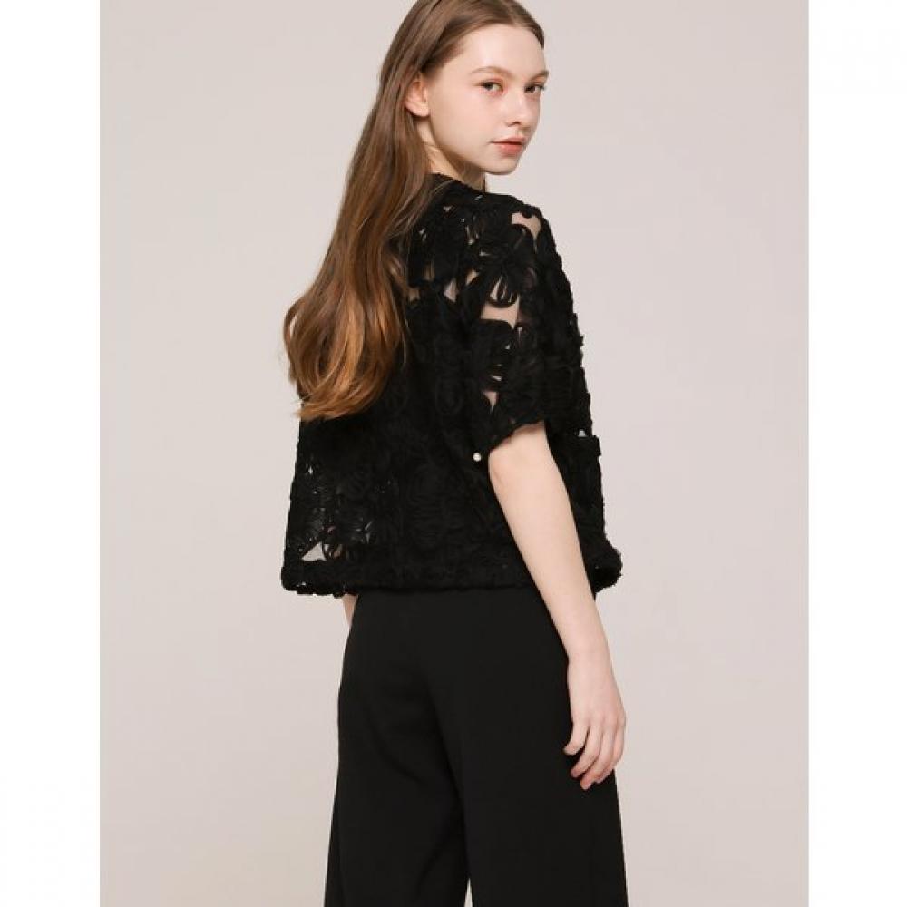 SON JUNG WAN Women S Flower Lace Short Sleeve Jacket Zdj6262051