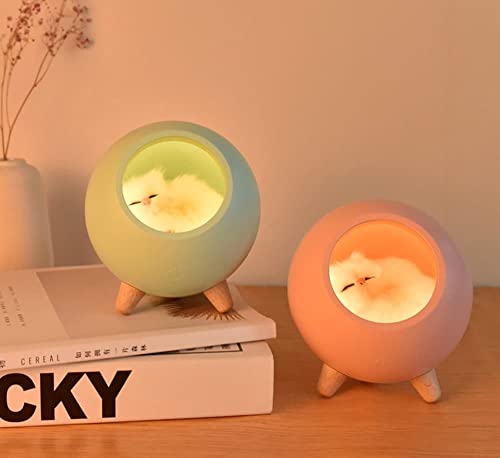Moin Moin Electric Cat Paw LED Dome Lamp, Bedside Night Lamp with Touch Control, Stepless Dimming, and Auto-Off, Cordless and Rechargeable, Perfect Fo