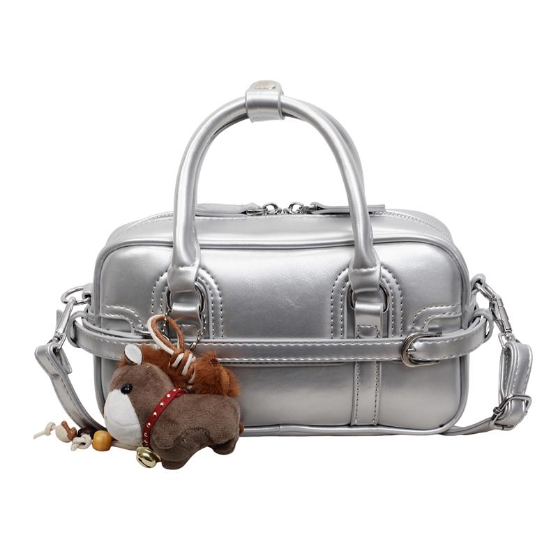 2026 New Fashion Simple PU Material Boston Shoulder Bag Versatile Minority Design Sense Commuter Crossbody Bags for Women