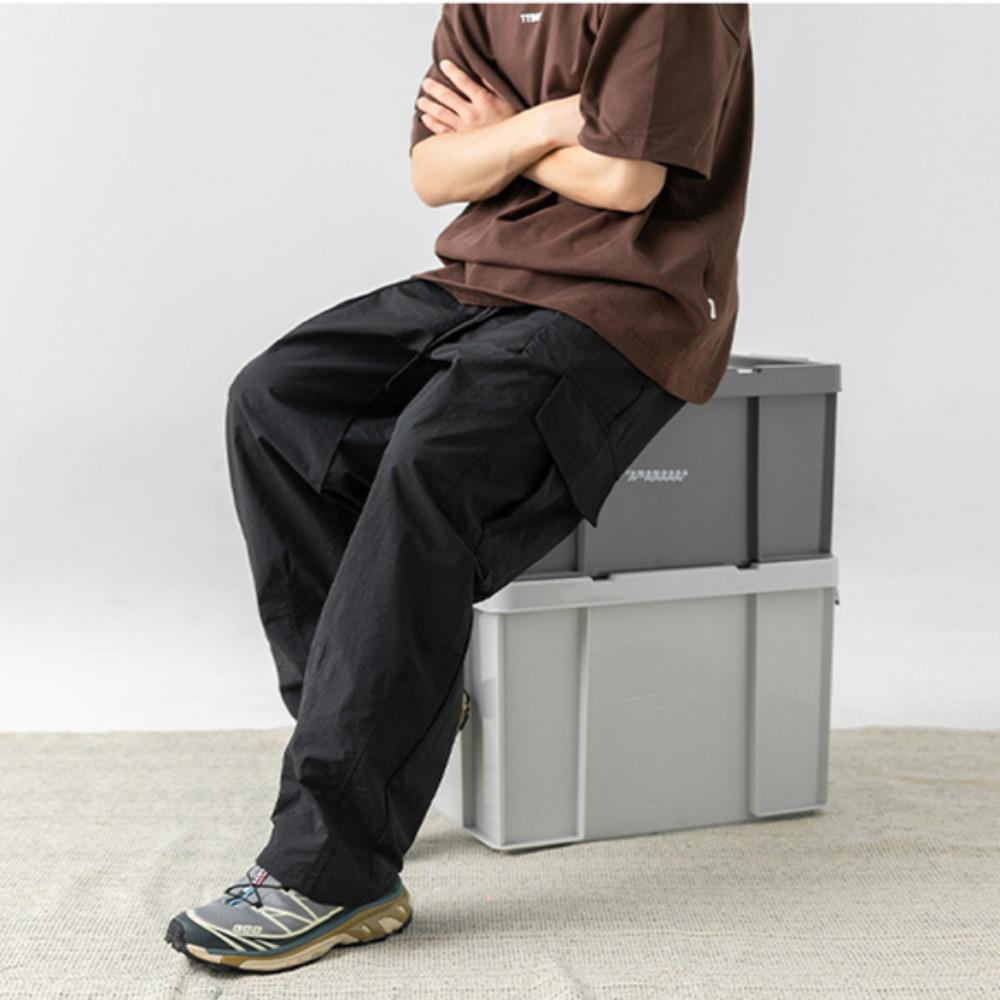 Водоотталкивающие функциональные функциональные брюки с текстурой микро морщин для мужчин — фото 3