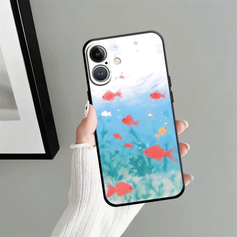 Cartoon Cute Fish Case for Apple iPhone 17 Pro Max 14 15 Pro 7 8 12 11 XR XS MAX 13 Air 16 Funda Phone Cover