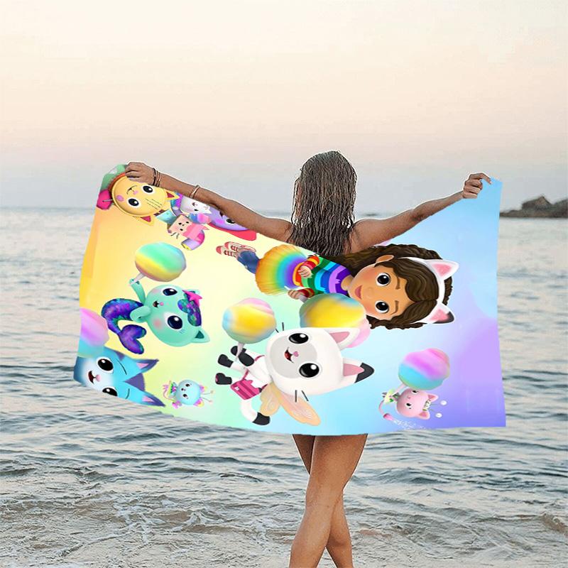 1pz Gaby's Bubble House4 Asciugamano da Spiaggia, Attrezzatura per Spiaggia e Piscina al Mare, Fantasia alla Moda, Rettangolare, Essenziali da Viaggio
