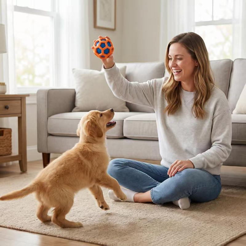 TPR Elastic Toy Ball for Pets Chewable Sound-making Nteractive and Dog Training Dog Interaction To Relieve Boredom Dog Supplies