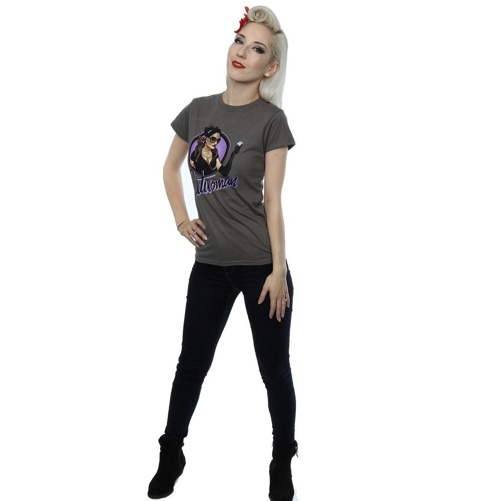 DC Bombshells Womens/Ladies Catwoman Heather T-Shirt
