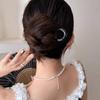 Wavy U Shaped Hair Stick for Stylish Hairstyles Elegant 2 Prong Updo Pin for Women Girls Handmade Headwear Accessories