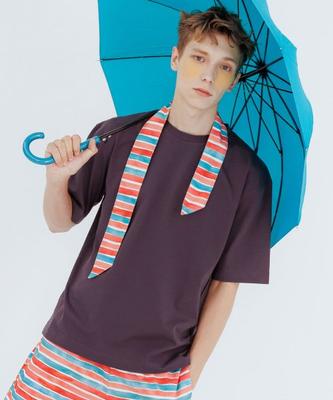 [Lounge du Dimanche] Ensemble T-shirt et Pantalon Rayé pour Homme SMKFA402 [Expédié de Corée] 100% Authentique