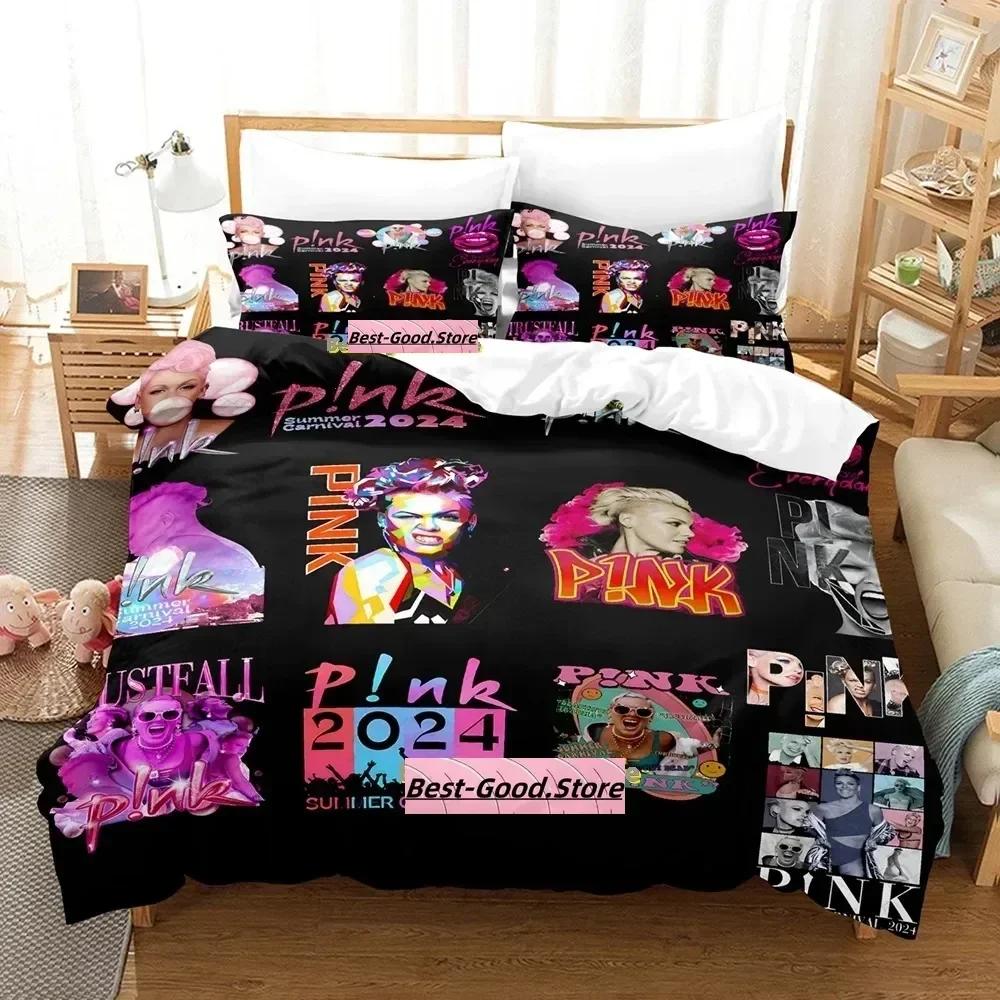 Pink Singer Tour Bedding Set Single Twin Full Queen King Size Bed Set Adult Kid Bedroom Duvetcover Sets Anime Bed Sheet Set