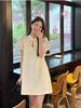 New Chinese Stand-up Collar Short-sleeved Dress Femininity Thin Summer Chinese Style Cheongsam Improved Medium and Long Skirt
