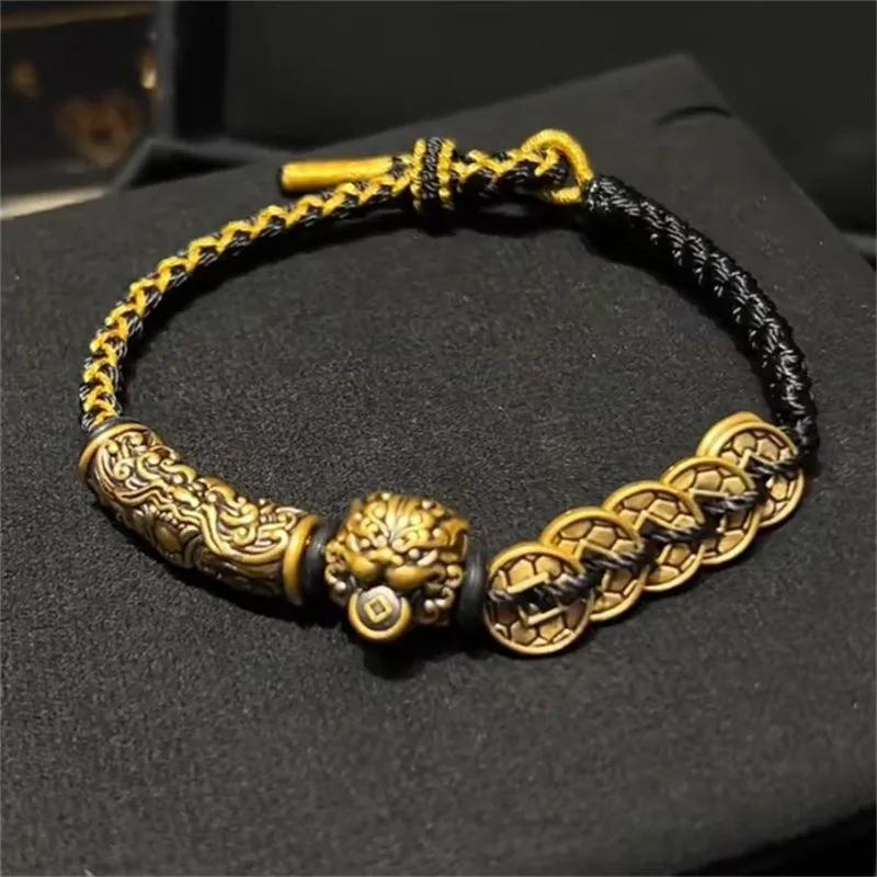 Geld Pixiu Armband, Dominant und Taotie, Trendiges Armband im Retro-Chinesischen Stil als Geschenk