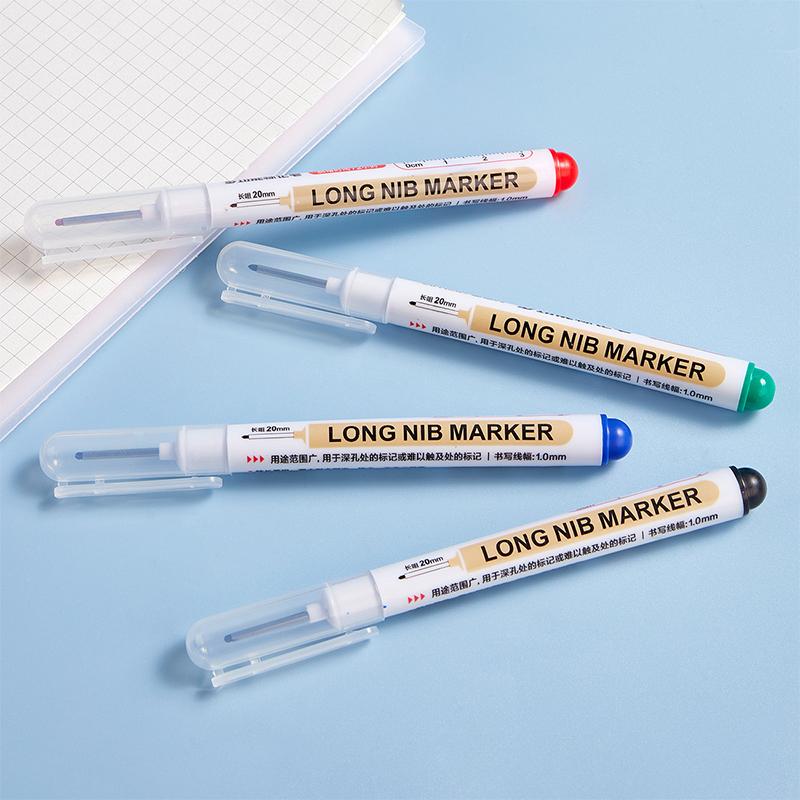 Long Needle 20mm Marker Pen for Deep Hole Marking Screw On Metal Bathroom Woodworking Tile Construction Projects