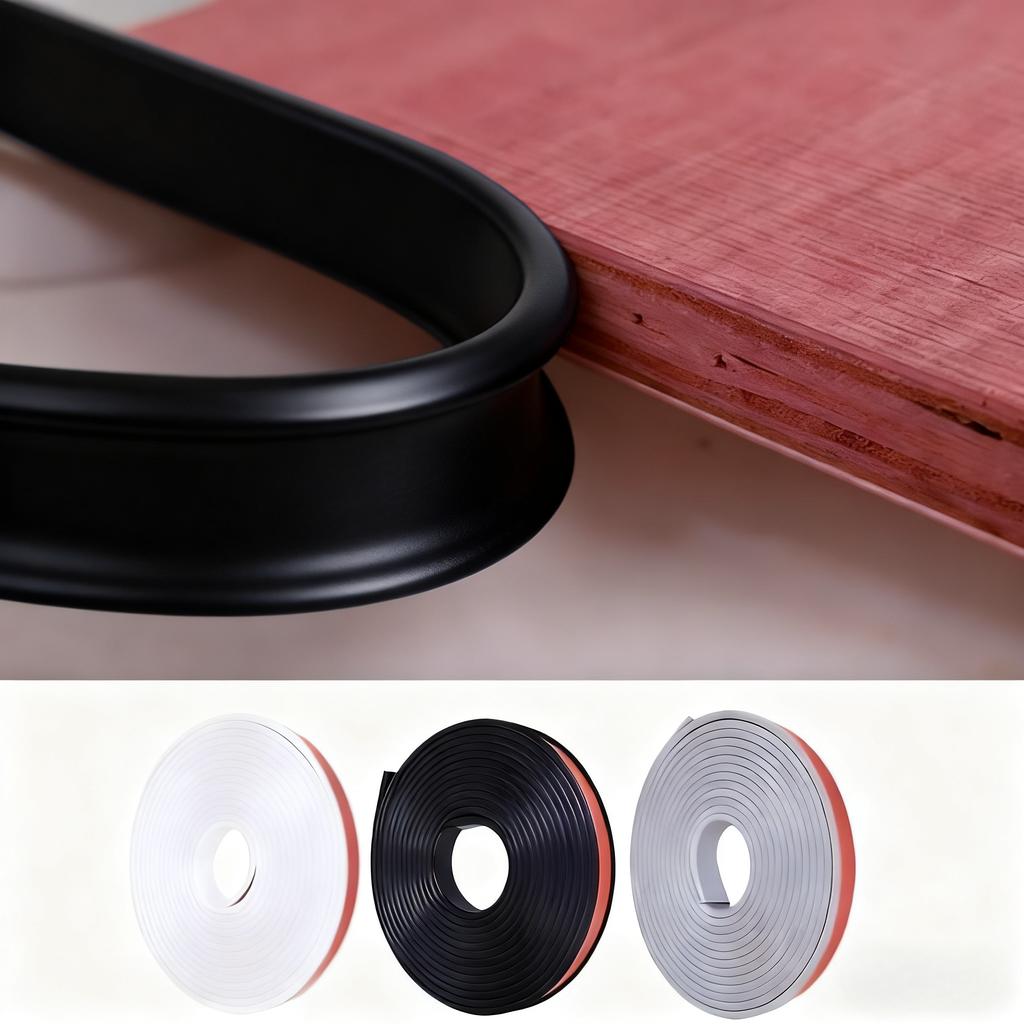 1 Pc 393.7 Inch U-shaped Self-adhesive Edge Tape, Suitable for Flexible TPE Corner Protectors of Furniture - Self-adhesive