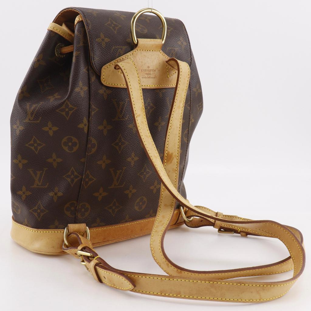 Louis Vuitton MontsourisMM Backpack Daypack M51136 Brown Monogram Canvas Women Used