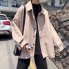 Autumn and Winter New Woolen Shirt Jacket Men's Short Windbreaker Coat Casual Loose Retro Coat Warm Long-sleeved Coat