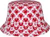 Cute Love Hearts Pattern Bucket Hat Summer Travel Beach Sun Hats Outdoor Hearts Cap For Women Men 011