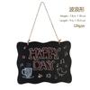 Creative Double-sided Small Chalkboard Pendant Message Board Home Decoration Wooden Crafts Hanging Rope Display Sign