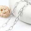 New Stainless Steel Cross Paper Clip Oval Geometric Chain PVD Gold Plated Unisex Necklace Bracelet Jewelry for DIY Accessories