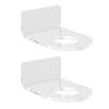 2PCS Basket  Holder Wall Mount Acrylic Clear Base  Wall Storage Stand Display Rack for Small  S