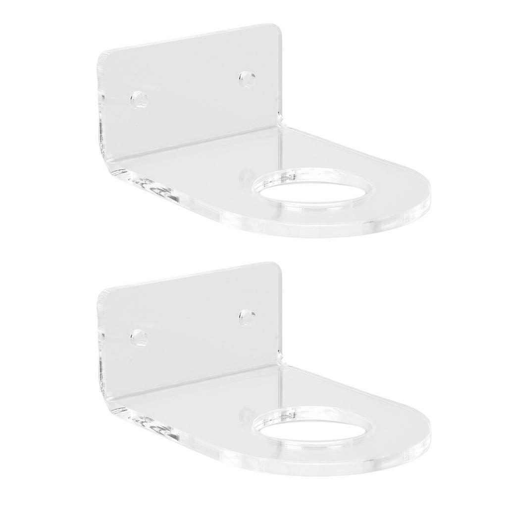 2PCS Basket  Holder Wall Mount Acrylic Clear Base  Wall Storage Stand Display Rack for Small  S
