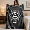 Linkin Park Druck Flanelldecke Gemütliche Leichte Plüschdecke für Bett Sofa Haushalt