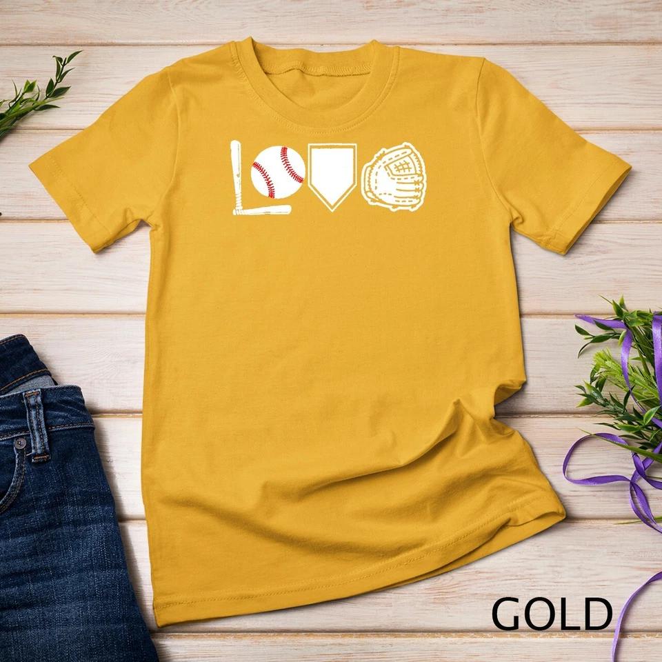 I Love Baseball T-Shirt Baseball Heart Unisex T-shirt 3 S