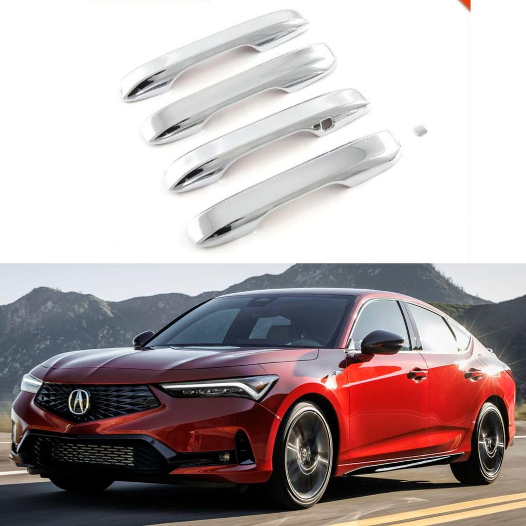 Gloss Black Carbon Fiber Door Handle Covers for 2022-2024 Acura Integra