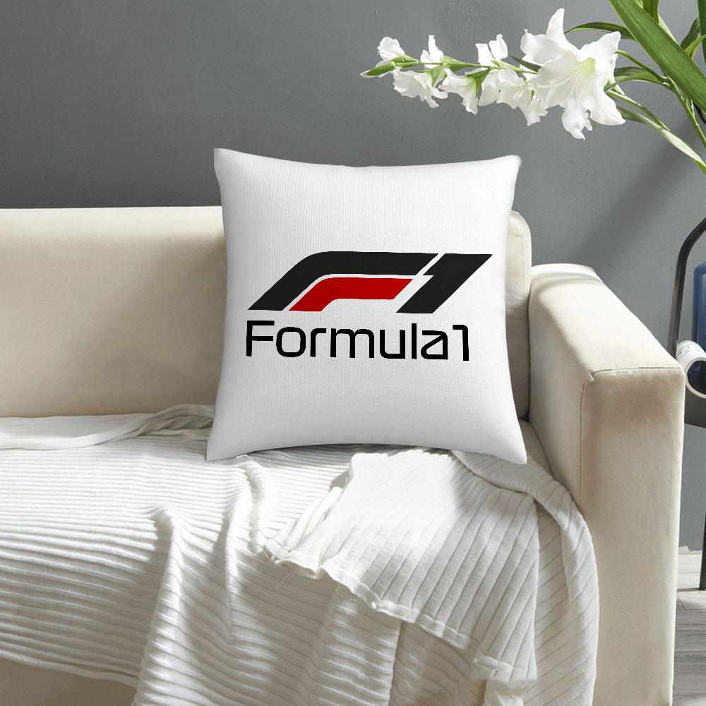F1 Rennwagen Kissenbezug Sofa Dekoration Zuhause Doppelseitiger Druck Kurzer Plüsch Kissenbezug Überwurf-Kissenbezug Geschenke
