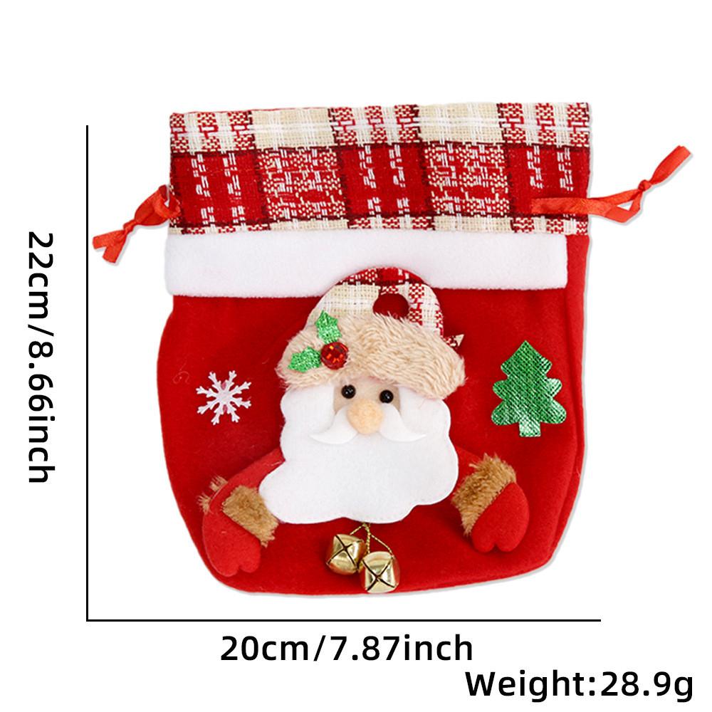 

Santa Whimsical Claus Fabric Gift Bag Ideal For Christmas Decorations Party