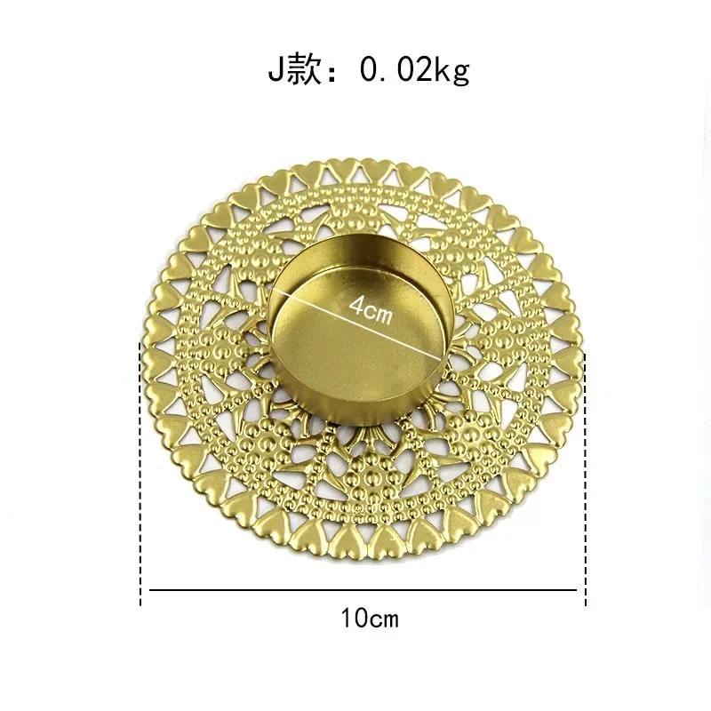 Home Decor Iron Plated Black Gold Candle Holders Decor for Wedding Party Festival Portavelas Candelabra Art Table Decoration