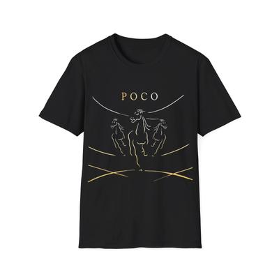 100% Baumwolle TOPS UNISEX T-SHIRTS HERREN DAMEN Unisex Weiches Baumwoll-T-Shirt Band Poco