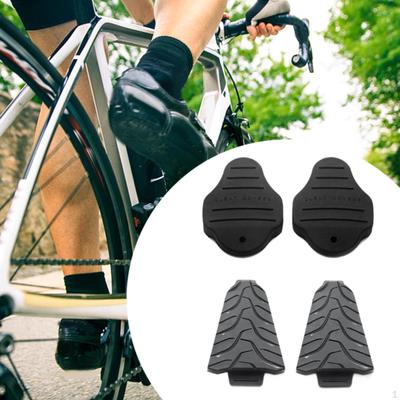 2 Pairs of Anti Slip Bike Cleat Covers Shoe Protectors Enhanced Grip Self Locking for Mountain Shoes