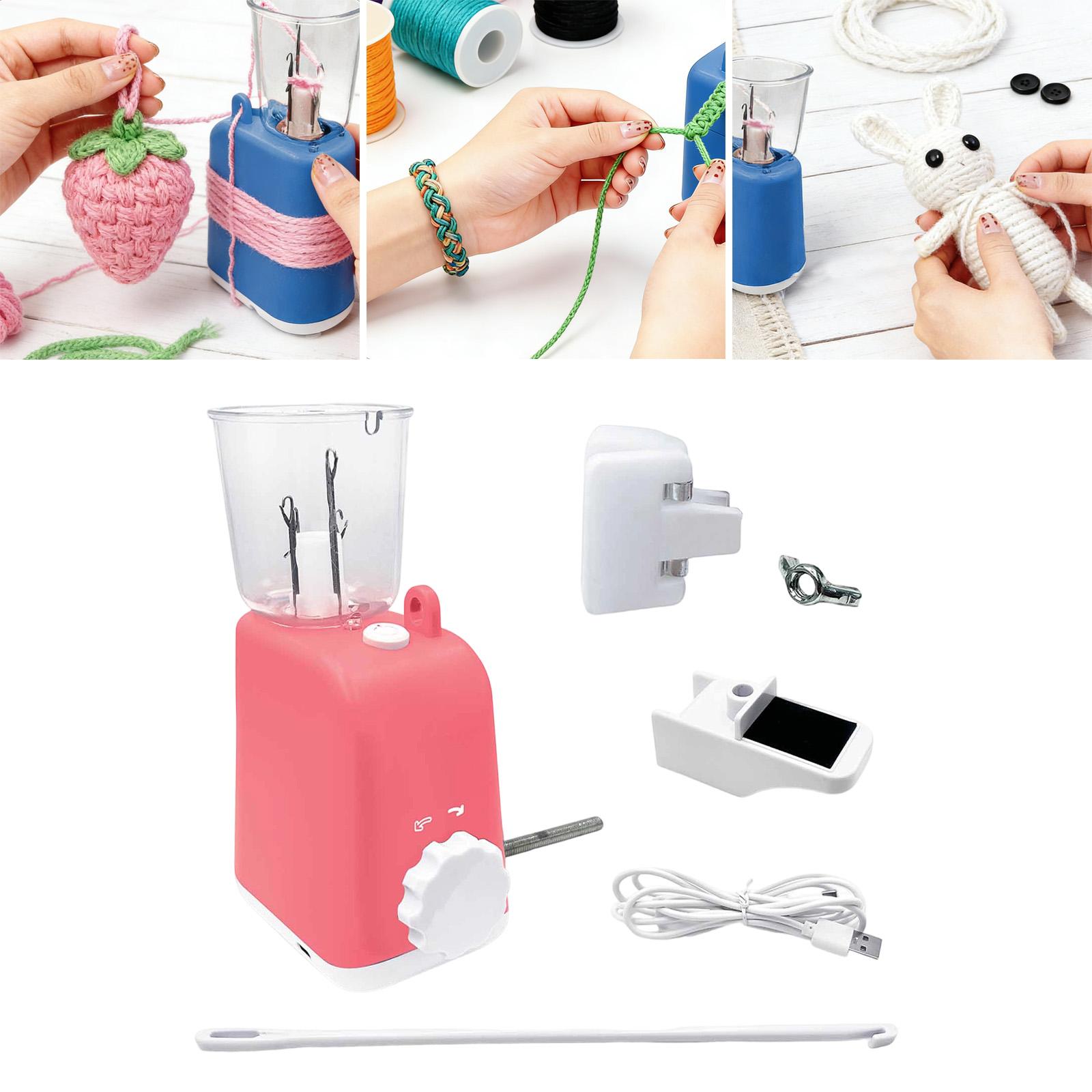 

Електрична в язальна машина для в язання гачком, Прядильна машина, Домашня автоматична в язальна рама для дорослих, дітей, Браслети, Рукоділля, DIY рожевий