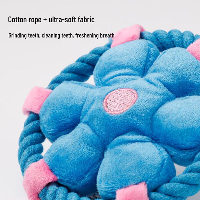 Petlimit Interactive Dog Plush Flying Disc Toy