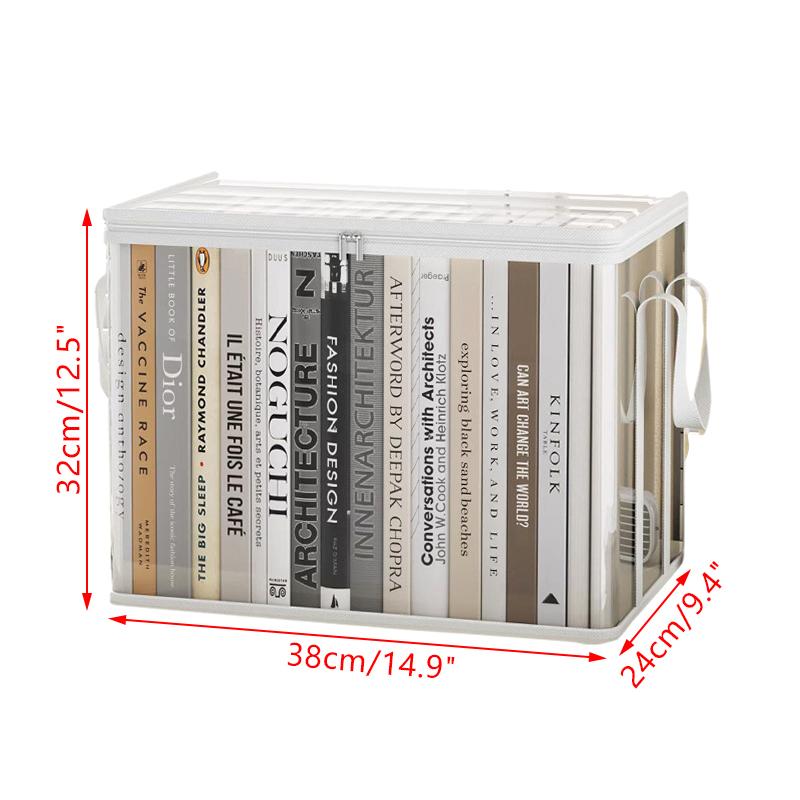 Toys Organization Student Book Storage Bag Large Capacity Foldable Portable Storage Box Transparent Dustproof Waterproof Clothes