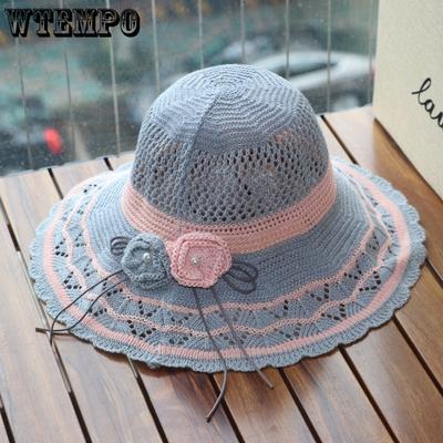 Damen Sommer Strick Strohhut Faltbar Koreanische Version Sonnenschutzhut Strand Cooler Hut Sonnenhut