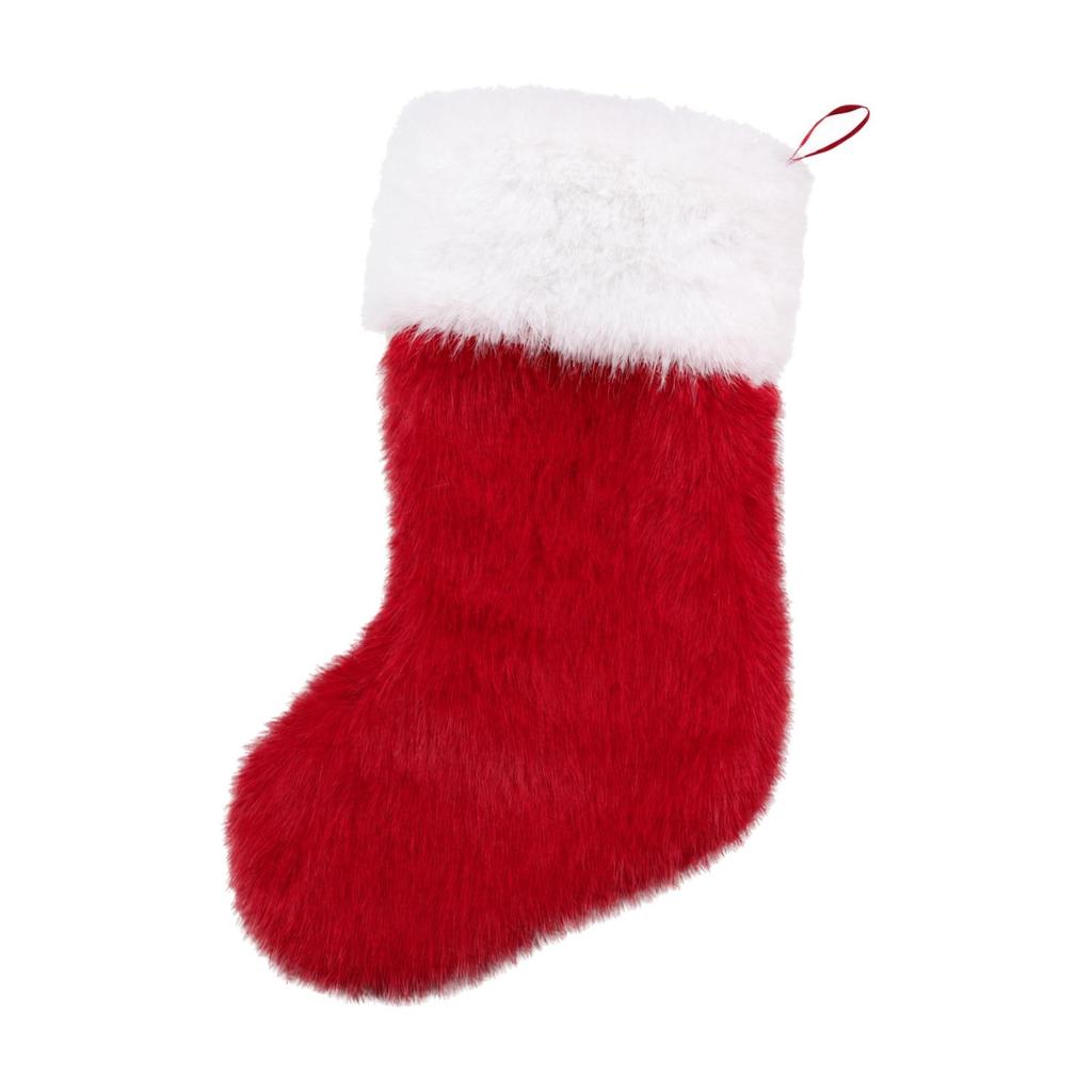 FauxFleece Christmas Stocking Soft Faux Fleece for Mantel Display, Doorway