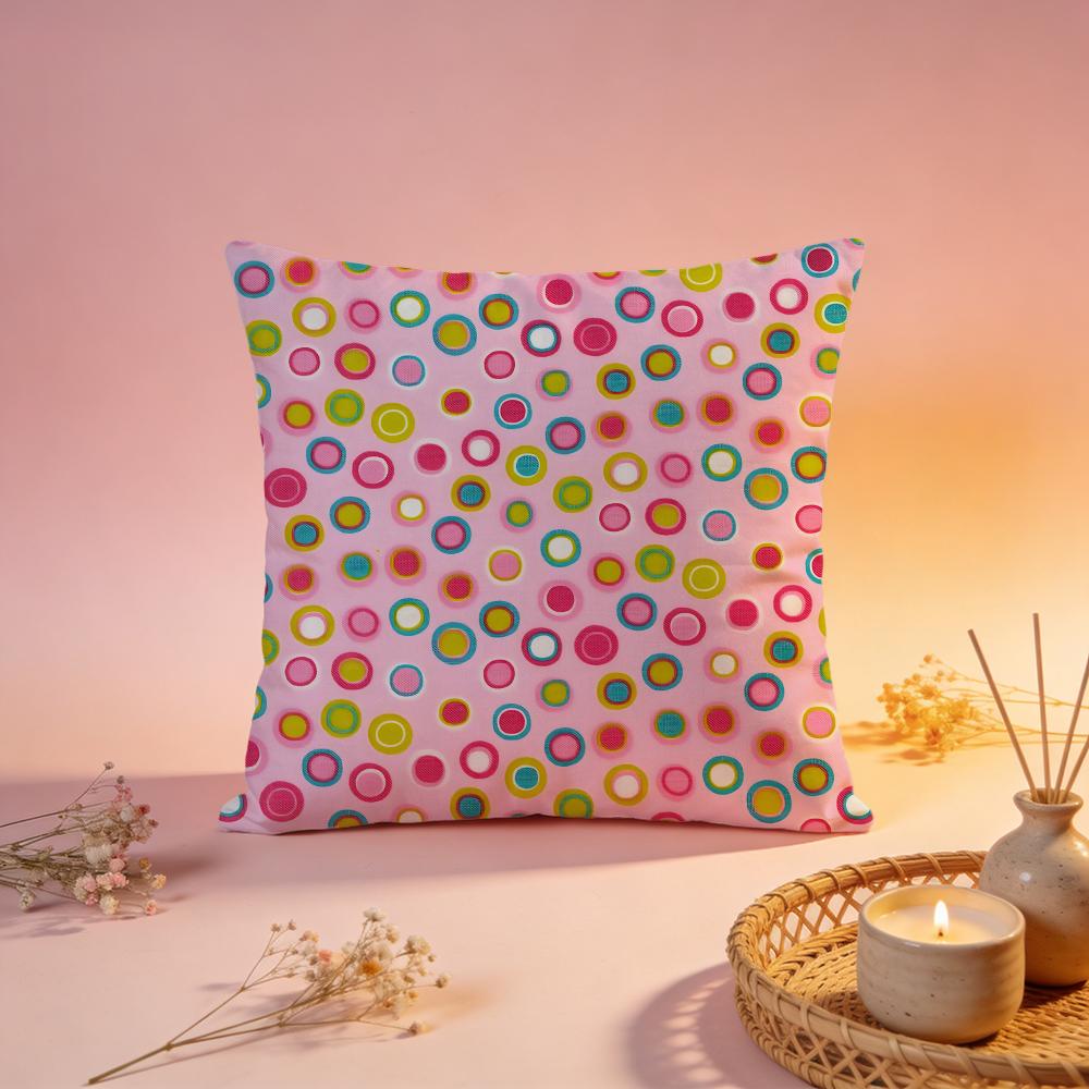 Classic Retro Polka Dot Cushion Cover Comfortable Durable Pillow Cover MultiScene for Home Office Car Sofa