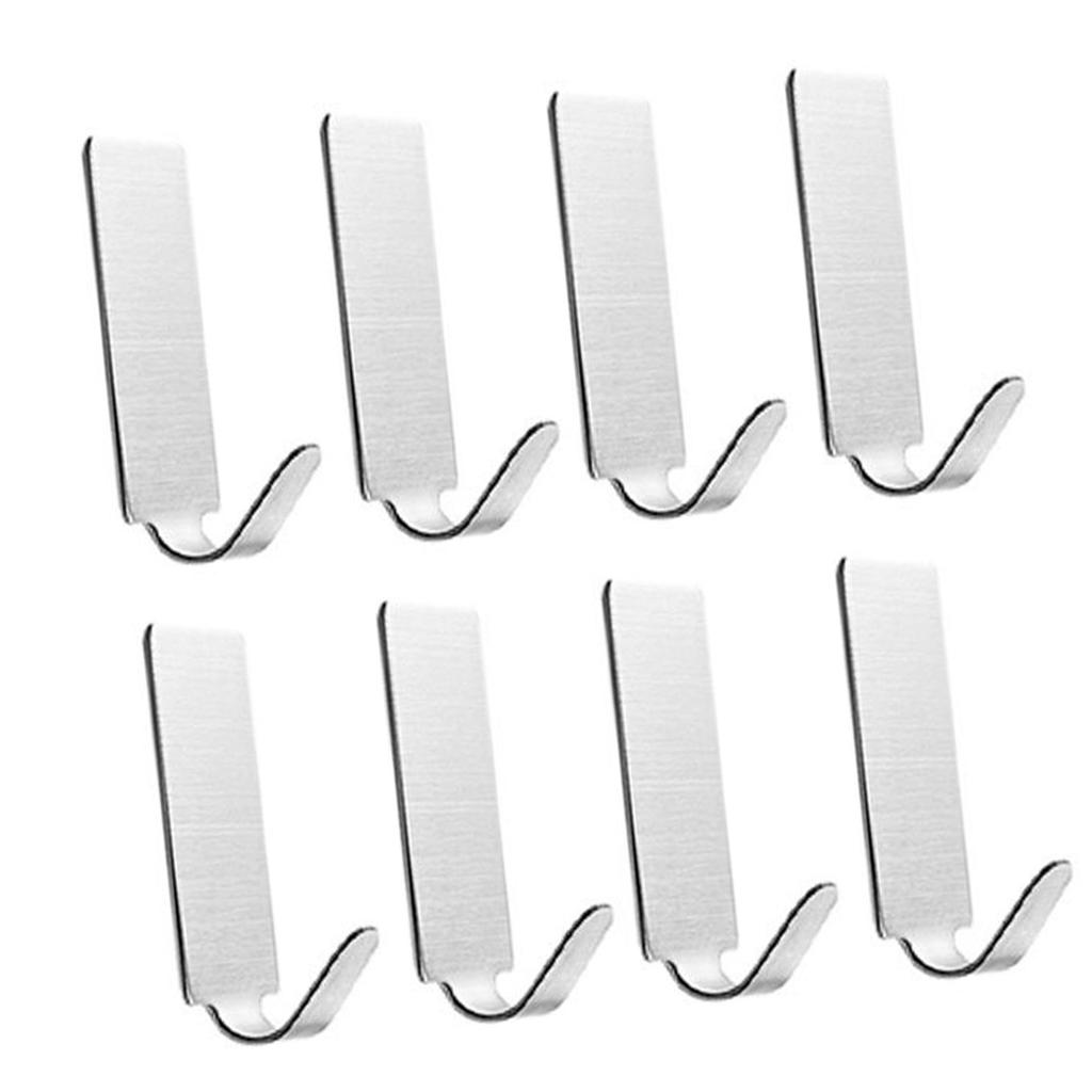 8 szt. Haczyk ścienny 304 Stal nierdzewna Mocny samoprzylepny haczyk do łazienki Kuchni Sypialni Szeroki haczyk