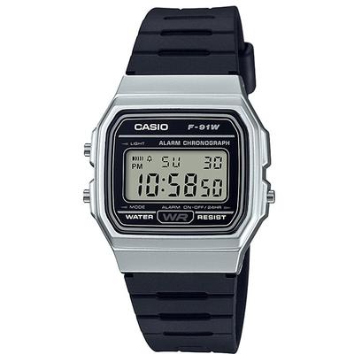 Unisex F-91WM-7AJH (Standard Watch) Square Watch Black Resin Digital