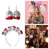Silver Disco Hat Headband And Earrings Set Reflective Party Decoration For Women's 70s 80s Party Outfit Enhancements