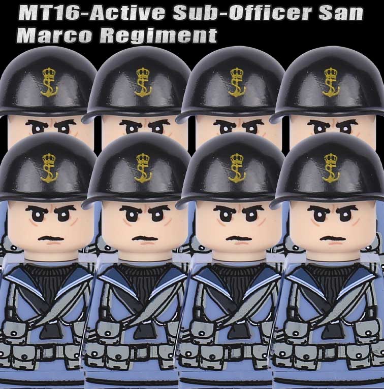 MOC WK2 Italienische Soldaten Figuren Bausteine Italien Armee Infanterie Offizier Waffen Pistole Umhang Helme Panzerkanone Steine Spielzeug