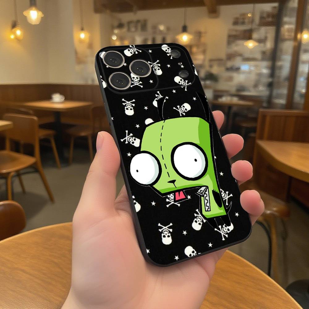 

I-Invader Zim Gir Phone Case For iPhone 17,16,15,14,13,12,11,Pro,XS,Max,XR,Plus,E,SE4,Mini Black Soft Cover iPhone16promax