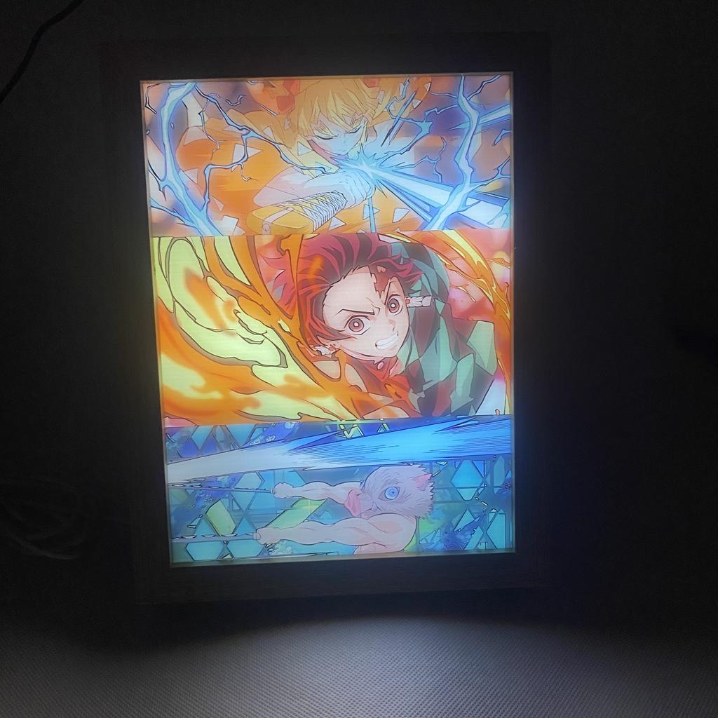 Demon Slayer Tanjirou Zenitsu Nezuko 3-Tone USB LED Night Light